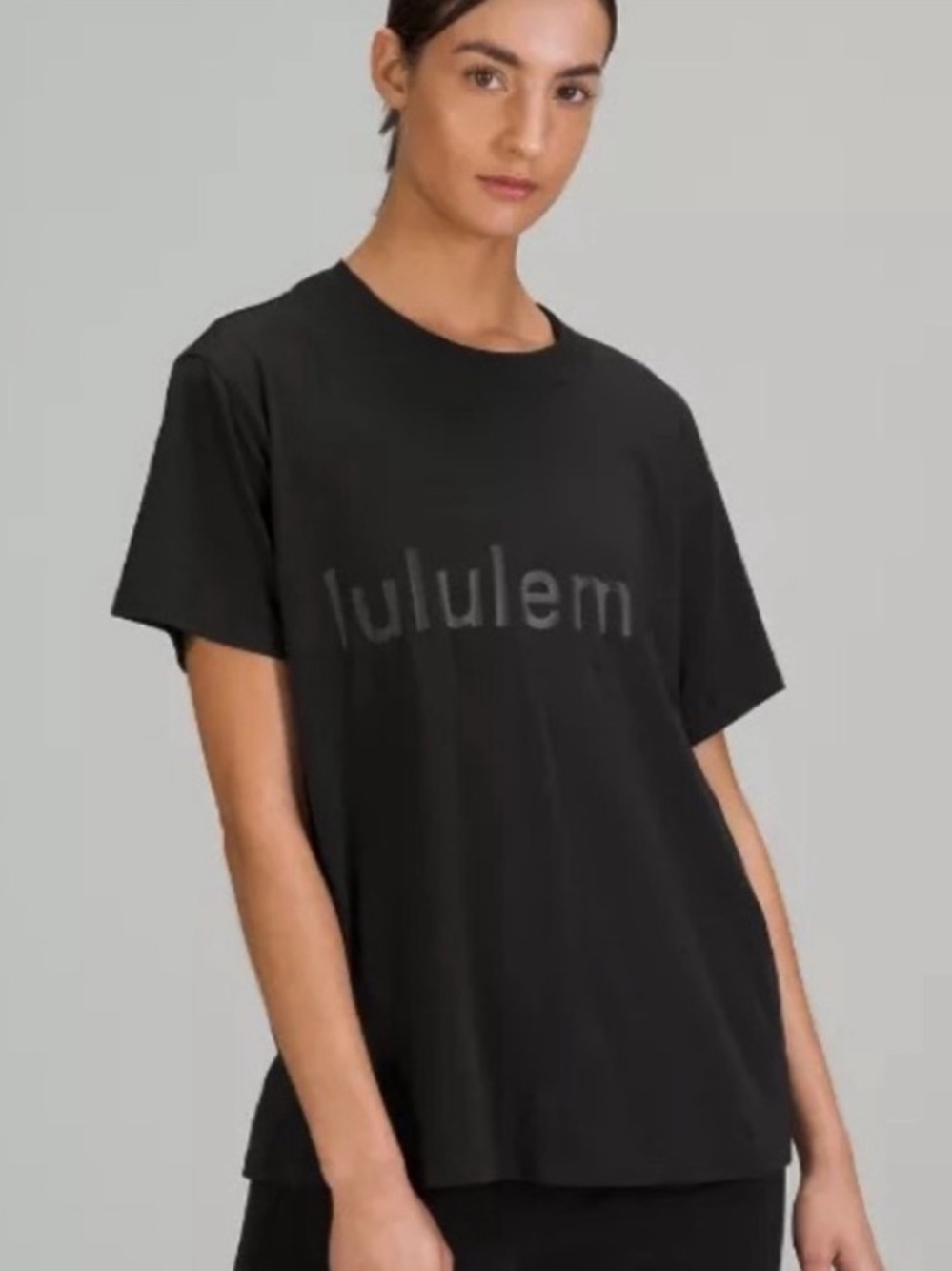 LULULEMON ALL YOURS GRAPHIC TEE Black Size 8